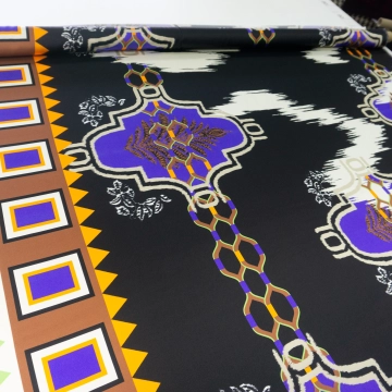 Шелковый купон 1,95 м восточные мотивы икат