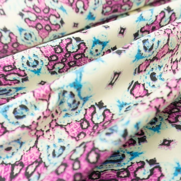 Хлопок поплин с эластаном цветная абстракция