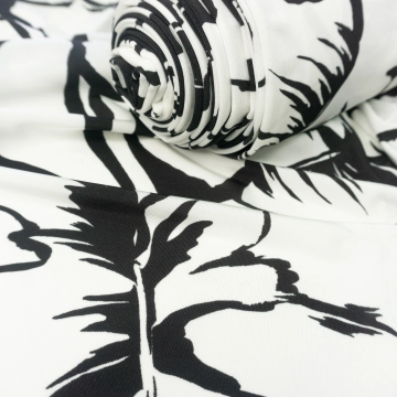 Трикотаж масло купон черно-белое 115 см